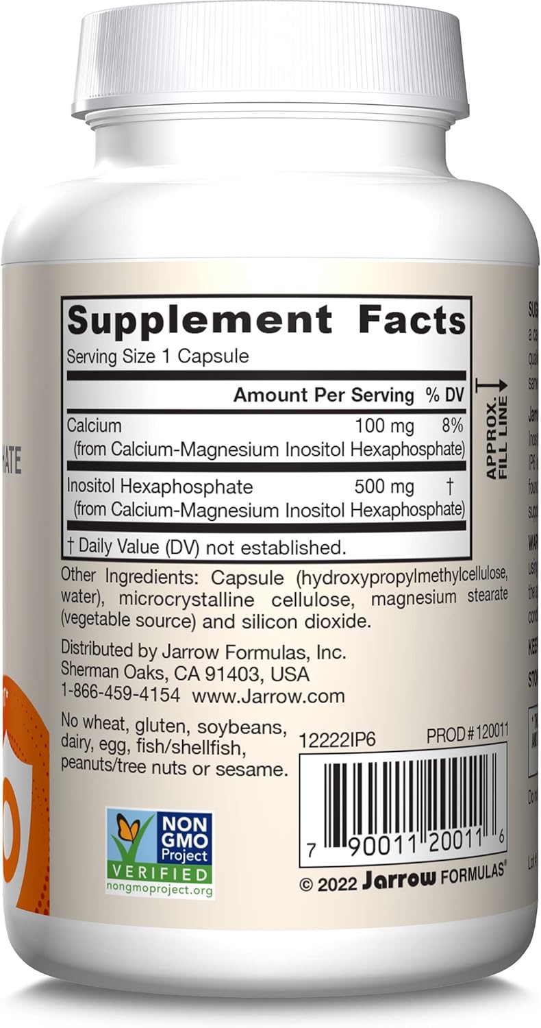 Barcode Image: Jarrow Formulas IP6 Inositol Hexaphosphate 500mg veggie capsules barcode 120 count