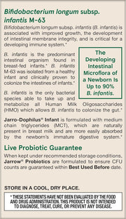 Back Image: Jarrow Formulas Jarro-Dophilus Infant probiotic liquid 15ml bottle 1 billion CFU