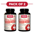 Jarrow Formulas Methyl B-12 5000mcg Folate 800mcg 60 Chewable Tablets Pack of 2