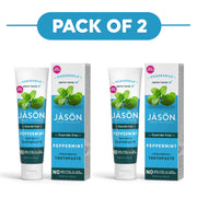 Jason Powersmile Fluoride Free Peppermint Toothpaste 119g Pack of 2