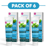 Jason Powersmile Fluoride Free Peppermint Toothpaste 119g Pack of 6