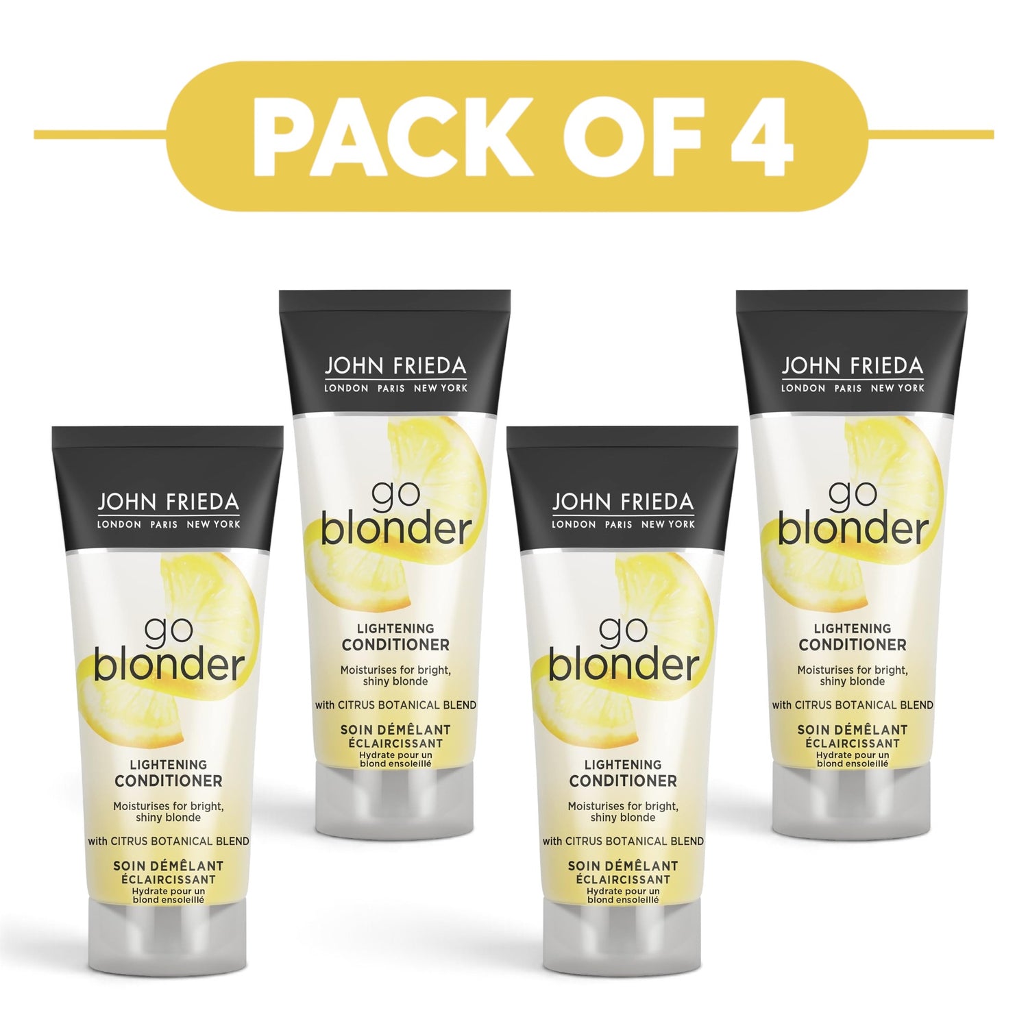 John Frieda Go Blonder Lightening Conditioner 75ml Pack of 4