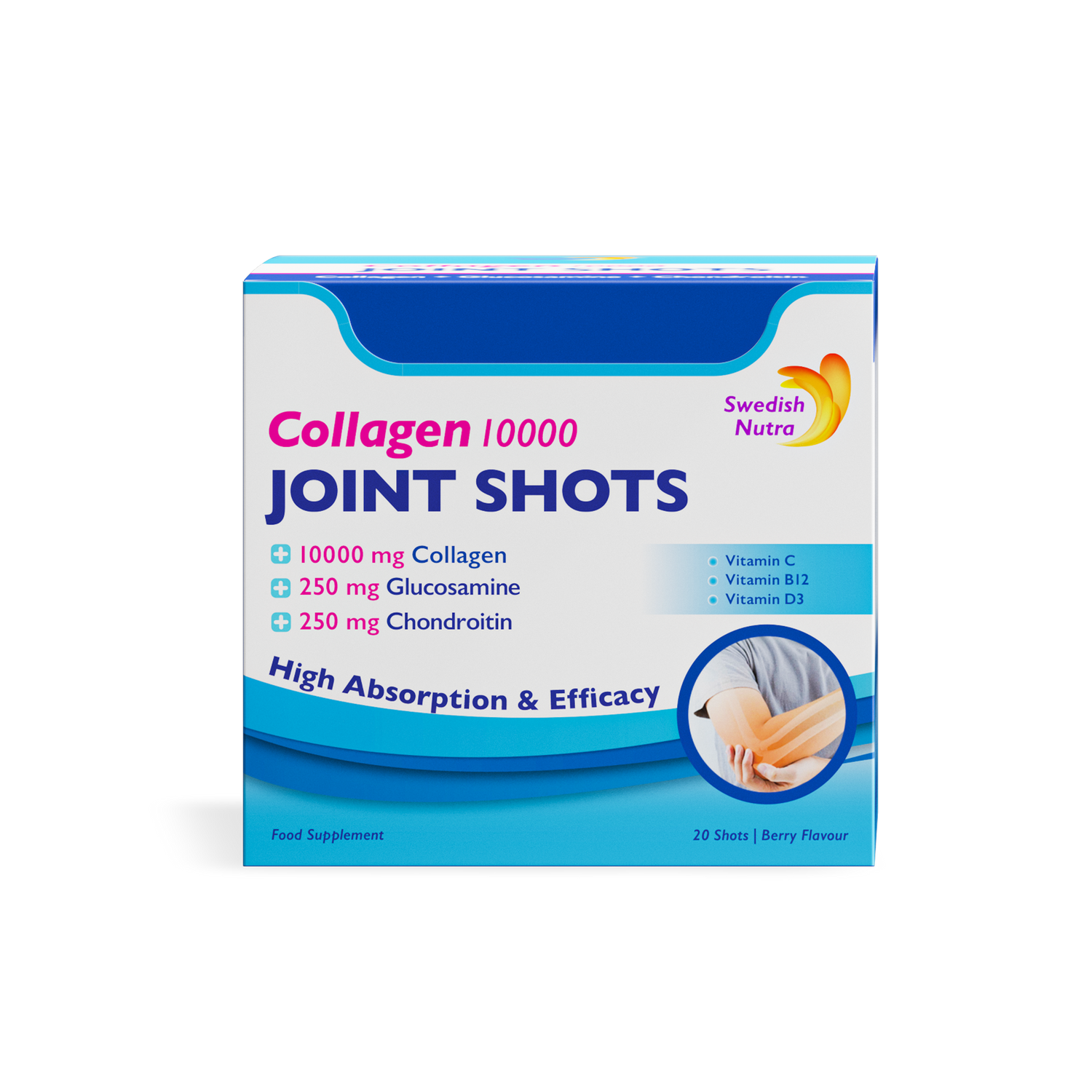 Swedish Nutra Collagen Joint Shots 10000mg 20 x 25ml