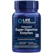 Life Extension Enhanced Super Digestive Enzymes dietary supplement vegetarian capsules, 60 capsules, 140mg enzyme blend