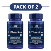 Life Extension L-Theanine 60 Vegetarian Capsules Pack of 2