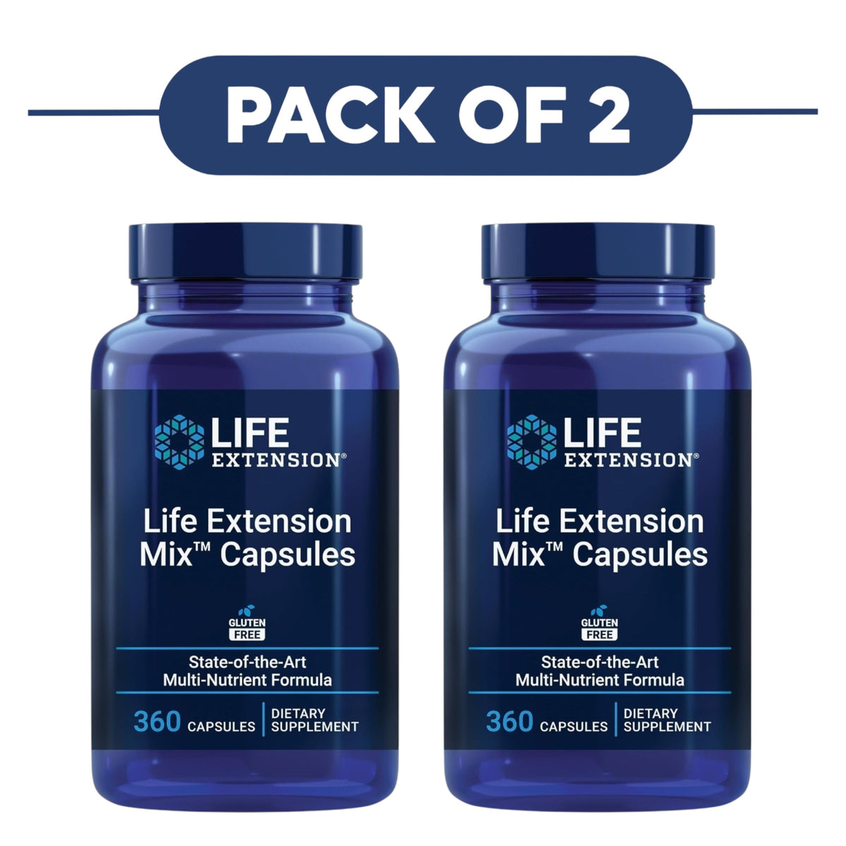 Life Extension Mix Multivitamin 360 Capsules Pack of 2