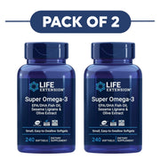 Life Extension Super Omega-3 EPA DHA Fish Oil 240 Softgels Pack of 2