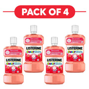 Listerine Smart Rinse Kids Mild Berry Mouthwash 500ml Pack of 4