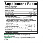 Nature’s Answer Male Complete Herbal Food Supplement 120 capsules supplement facts label