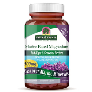 Nature's Answer Marine Based Magnesium Plant-Based Capsules 90 count front bottle label