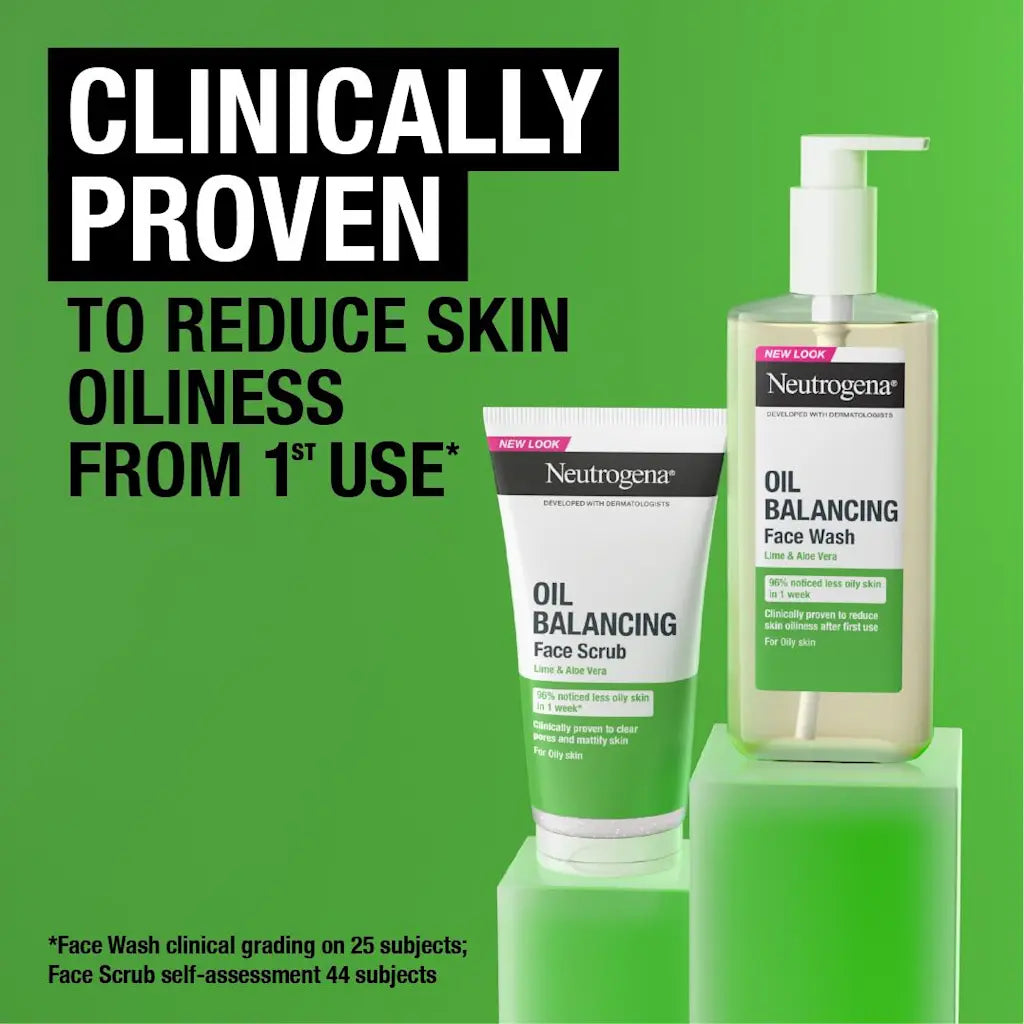 Neutrogena Oil Balancing Face Wash 200ml - With Lime & Aloe Vera for Oily Skin