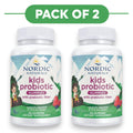 Nordic Naturals Kids Probiotic with Prebiotic Fiber Berry 60 Gummies Pack of 2