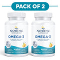 Nordic Naturals Omega-3 690mg Lemon 60 Soft Gels Pack of 2