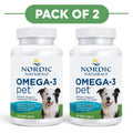 Nordic Naturals Omega-3 Pet 1000mg Fish Oil for Dogs 90 Soft Gels Pack of 2