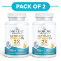 Nordic Naturals Ultimate Omega 2X - 2150mg Omega-3 + 1000 IE D3 - 60 Zitronen-Softgels