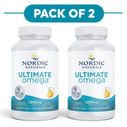 Nordic Naturals Ultimate Omega 1280mg Lemon 120 Soft Gels Pack of 2