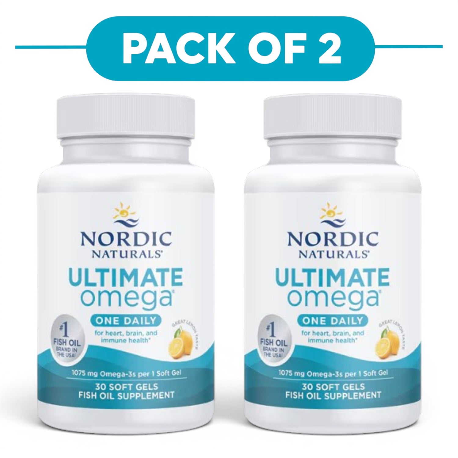 Nordic Naturals Ultimate Omega One Daily Lemon 30 Soft Gels Pack of 2