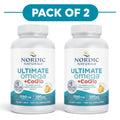 Nordic Naturals Ultimate Omega + CoQ10 1280mg 180 Soft Gels Pack of 2
