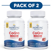 Nordic Naturals Vegan CoQ10 100mg Strawberry 60 Gummies Pack of 2