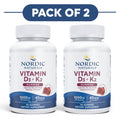 Nordic Naturals Vitamin D3 + K2 Gummies - 1000 IE, Granatapfel - 60 Gummibärchen
