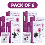 NutraTea Elderberry & Echinacea Herbal Tea 20 Tea Bags Pack of 6