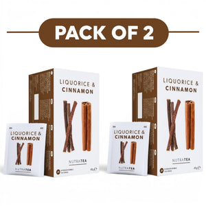 NutraTea Liquorice & Cinnamon Herbal Tea 20 Tea Bags Pack of 2