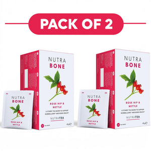 NutraTea NutraBone Rose Hip & Nettle Herbal Tea 20 Tea Bags Pack of 2