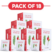 NutraTea Pine Needle & Rose Hip Herbal Tea 20 Tea Bags Pack of 18