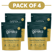 Nutrition Geeks Lion's Mane Focus+ 180 Vegan Tablets Pack of 4
