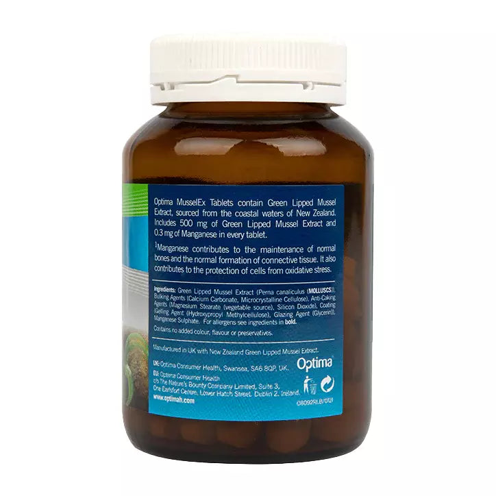 Optima MusselEx Green Lipped Mussel Extract – 90 Tablets Natural Joint Support & Mobility Formula