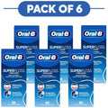 Oral-B Superfloss Threader Dental Floss 50 Pre-Cut Strands Pack of 6