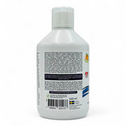 White bottle with a label on a white background