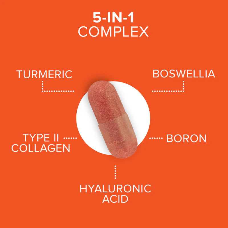 Supplement facts: Qunol Joint Health Turmeric boswellia collagen supplement facts 30 count