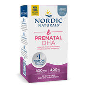 Nordic Naturals Prenatal DHA supplement box, Unflavoured 90  softgels.
