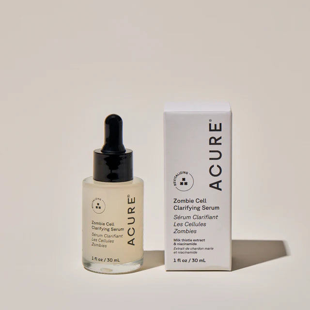 Acure Zombie Cell Clarifying Serum niacinamide facial serum bottle & box  30ml