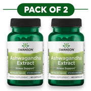 Swanson Ashwagandha Extract 450mg 60 Capsules Pack of 2 herbal supplement capsules bottle