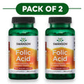 Swanson Folic Acid 800mcg 250 Capsules Pack of 2