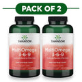 Swanson MultiOmega 3-6-9 Leinöl, Fischöl, Borretschöl 120 Weichkapseln 2er-Pack