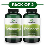 Swanson Echinacea 400mg Herbal Supplement 100 Capsules Pack of 2