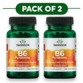 Swanson Vitamin B6 Pyridoxin 100mg 100 Kapseln 2er-Pack