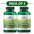 Swanson Full Spectrum Mariendistel 500mg 100 vegane Kapseln 2er-Pack