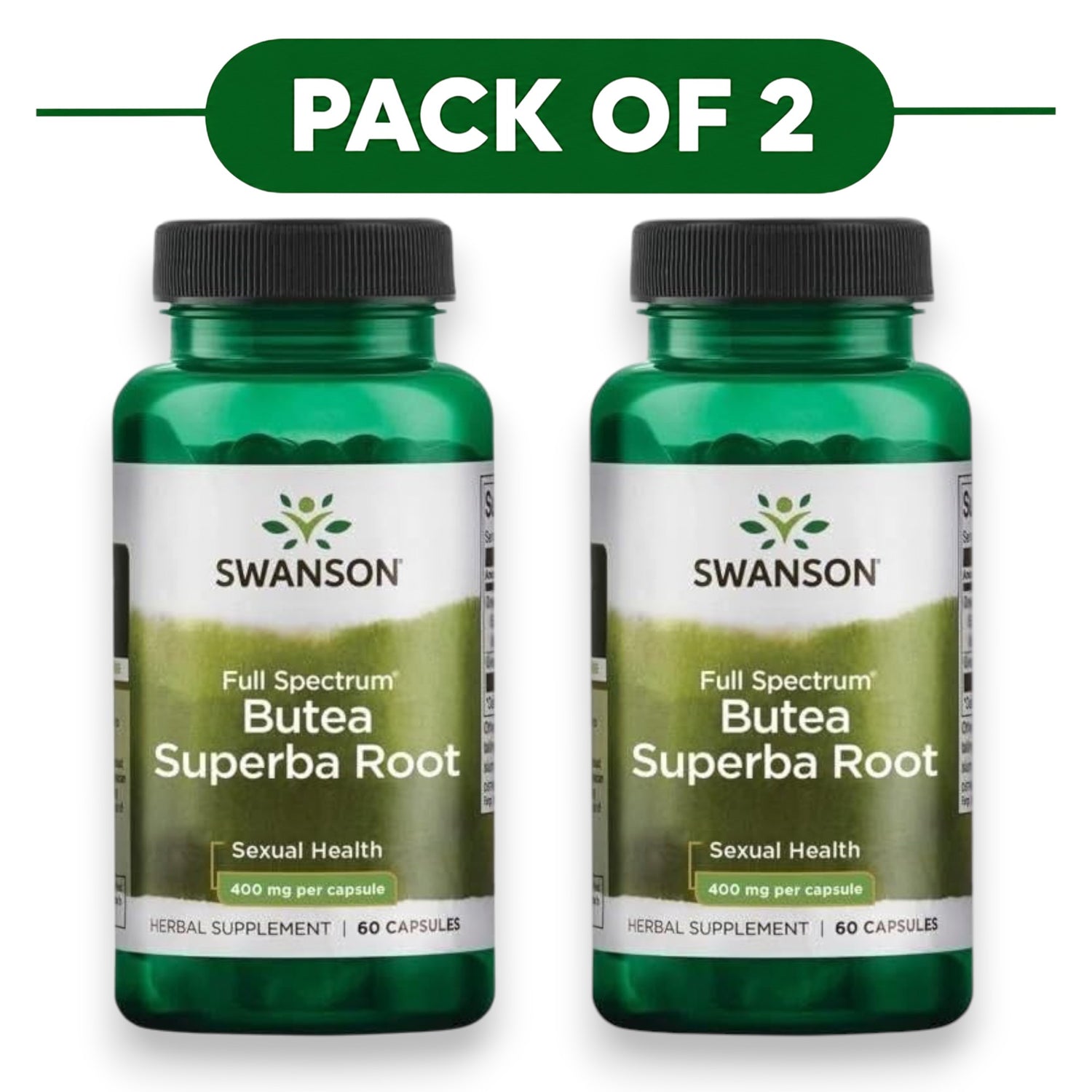Swanson Full Spectrum Butea Superba Root 400mg 60 Capsules Pack of 2
