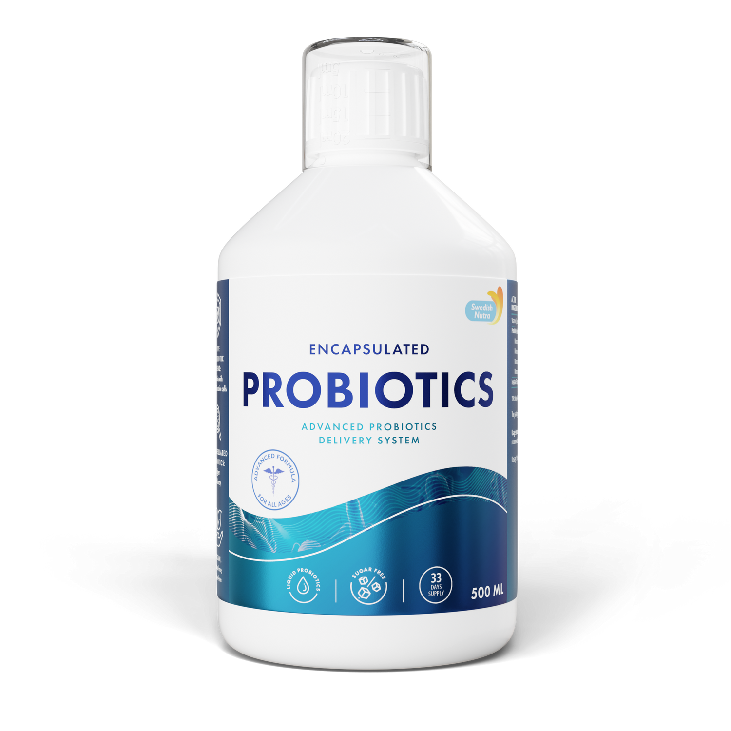 Swedish Nutra Encapsulated Probiotics Liquid Lemon Flavour 500ml 