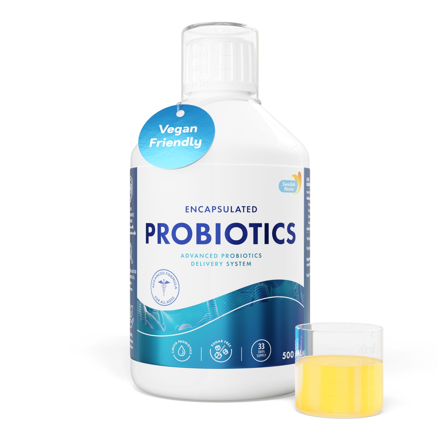 Swedish Nutra Encapsulated Probiotics Liquid Lemon Flavour 500ml 