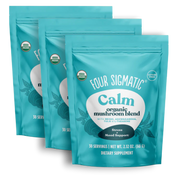 Four Sigmatic Organic Multi Mushroom & Herb Powder 3 pouches front packaging on white background