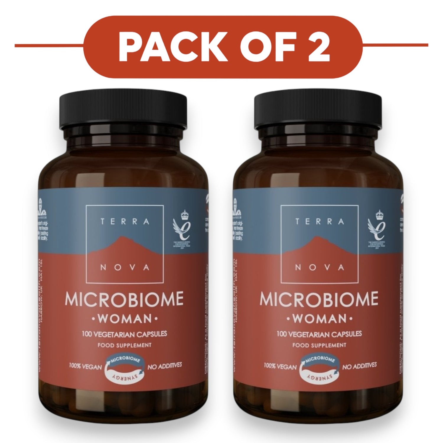 Terranova Microbiome Woman 100 Vegetarian Capsules Pack of 2