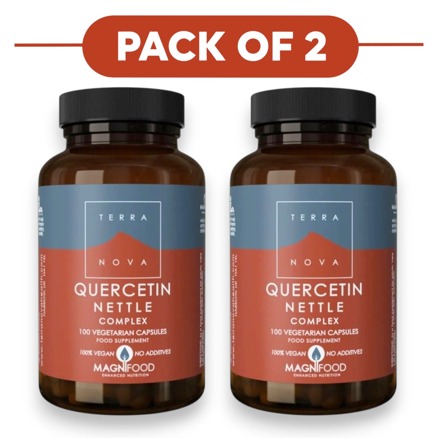 Terranova Quercetin Nettle Complex 100 Vegetarian Capsules Pack of 2