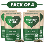 Together Health Folate from Spinach Extract 30 Capsules Pack of 4