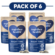 Together Health Night Time Magnesium & Herbs 60 Capsules Pack of 6