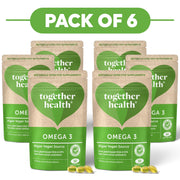 Together Health Omega 3 Algae Vegan Source 30 Softgels Pack of 6